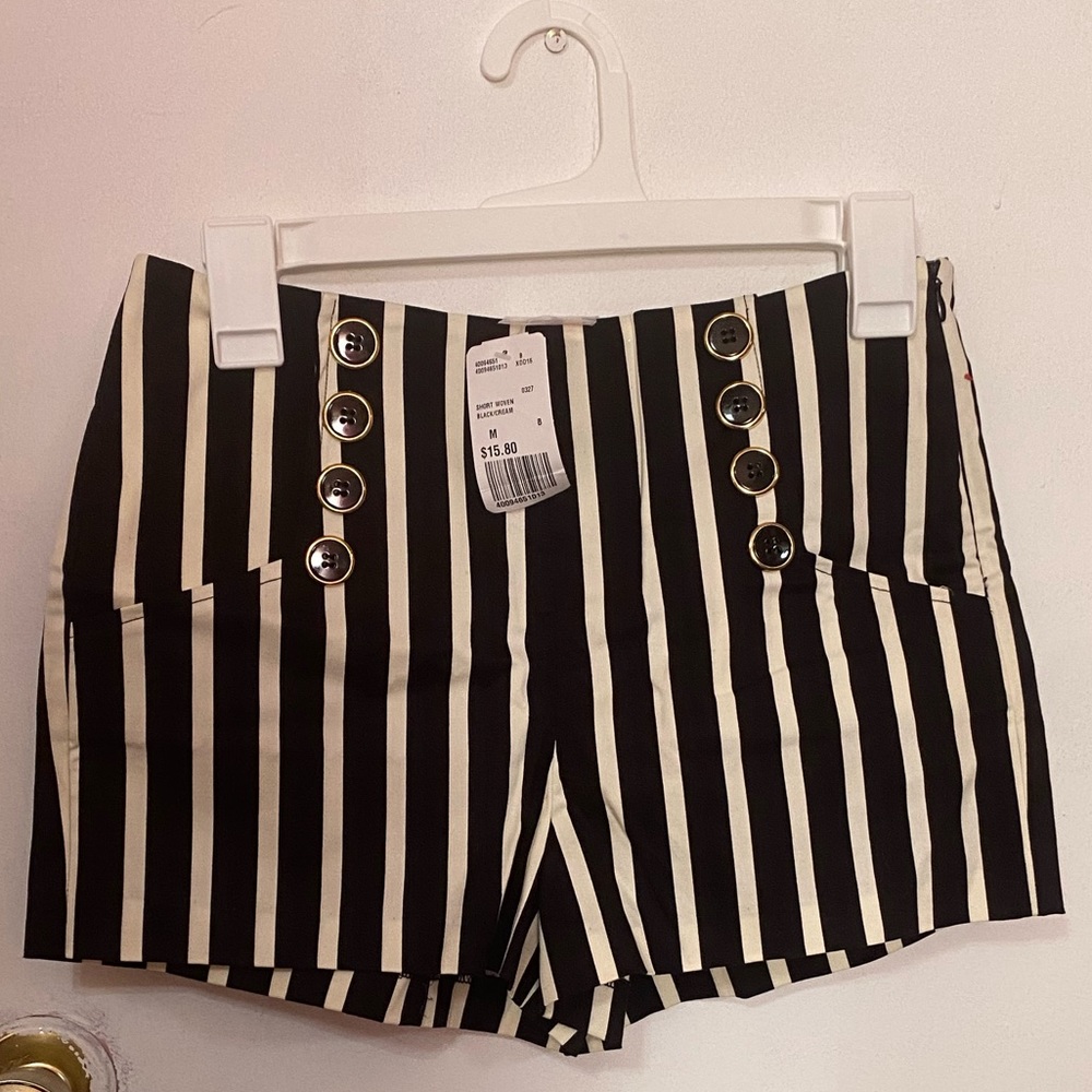 NWT Striped high waisted Sailor vintage inspired High Waisted shorts coquette